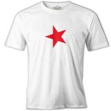 Türk Bayrağı - Bayrak Yıldız Beyaz Erkek Tshirt