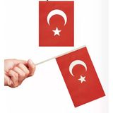 Türk Bayrağı Çıtalı Elde Sallamalı Büyük 40 Adet