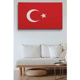 Türk Bayrağı Dekoratif Kanvas Duvar Tablosu