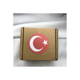Türk Bayrağı Etiketi Yuvarlak Mat Sticker 4 Cm (40 Adet)