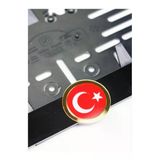 Türk Bayrağı Gold Pleksi Motor Plakal