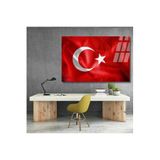 Türk Bayrağı Görseli Cam Tablo Ev Ofis Okul Tablosu Ay Yıldız Duvar Tablosu