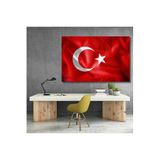 Türk Bayrağı Görseli Kanvas Tablo Ev Ofis Okul Tablosu Ay Yıldız Duvar Tablosu