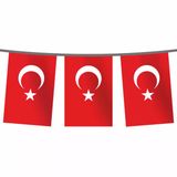 Türk Bayrağı İpe Dizili 50X75 Cm- 50 Metre Raşel Kumaş
