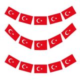 Türk Bayrağı Kağıt Ipli Sıralı Ata 50'Li 3 M 6Cm X 11Cm