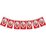 Türk Bayrağı Kağıt İpli Sıralı Ata 50Li 4M 8Cm X 13Cm