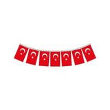 Türk Bayrağı Kağıt İpli Sıralı Ay Yıldız 50'li 3 M 6cm X 10cm