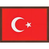 TÜRK BAYRAĞI (MDF Çerçeve) - 20x30cm