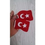 Türk Bayrağı Modeli Amigurumi Anahtarlık