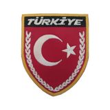Türk Bayrağı Nakış Işleme Arma Patch 8x9 5 Cm cok-renkli