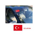 Türk Bayrağı Ön Cam Oto Sticker Araba Yapıştırma Etiket Çıkartma