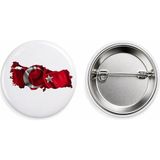 Türk Bayrağı Rozeti Çanta Rozeti-Yaka Iğnesi (44MM) 1 Adet