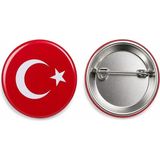 Türk Bayrağı Rozeti Çanta Rozeti-Yaka Iğnesi-Şapka Aksesuarı (44MM) 1 Adet
