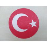 Turk Bayragı Stıcker 9X9cm Ay Yıldız Stıcker - Turk Bayragı Etıketı - Turk Bayragı Cıkartması