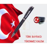 Türk Bayrağı Temalı Kişiye Özel Isimli Tükenmez Kalem - Siyah - 1