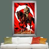 Türk Bayrağı ve At üstünde Atatürk Çerçeveli Tablo ATA2812210
