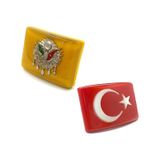 Türk Bayrağı Ve Osmanlı Etiket Panjur Arması 3 Boyutlu Vidalı (489286404)
