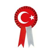 Türk Bayrağı Yaka Rozeti Kurdelalı Kokart- 1 Adet