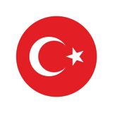 Türk Bayrağı Yuvarlak Arma 5x5 Cm Oto Sticker Baskes