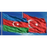 Türk Bayrağı+Azerbaycan Gönder Bayrağı 70X105CM