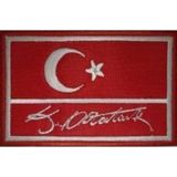 Türk Bayrak Nakış Işleme Arma Patch Peç 5×8 Cm Çok Renkli