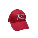 Türk Bayrak Nakışlı Kırmızı Kep Şapka