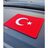 Türk Bayrak'lı Araç Içi Torpido Üstü Kaymaz Ped / Oto Telefon Tutucu Kaydırmaz Torpido Ped