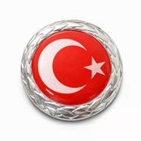 Türk Bayraklı Metal Araç Amblemi Krom Desenli Çerçeveli 3D Oto Panjur Bagaj Arması