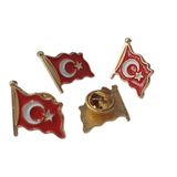 Türk Bayraklı Rozet - Türk Bayraklı Döküm Rozet