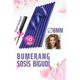 Turk Bumerang Sosis Bigudi Tarak Seti 8 mm Kalınlık 10 Adet