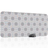 Türk Çini Desenleri Oyuncu Gaming Mouse Pad Kauçuk Kaymaz Taban Mousepad (V3, 90x40 XXL)