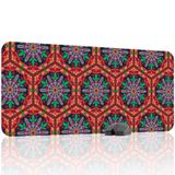 Türk Çini Desenleri Oyuncu Gaming Mouse Pad Kauçuk Kaymaz Taban Mousepad (V4, 90x40 XXL)