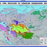 TÜRK DÜNYASI HARİTASI (Kaplamalı)