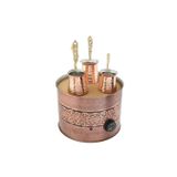 Türk Geleneksel Kumda Kahve Makinesi, Bakır Kaplama, Dekoratif Desenli, Elektrikli Sand Coffee Maker 27 * 27 * 16
