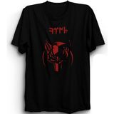Türk, Göktürk, Kurt Red Design %100 Pamuk Tişört - Siyah - 2XL