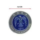 Türk Hava Kuvvetleri 9,5 cm Yuvarlak Arkası Cırtlı Plastik Arma Patch