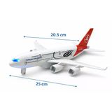 Türk Hava Yolları A330 Metal Gövdeli Uçak Büyük Boy 25 Cm Sesli Işıklı Çekbırak Oyuncak Uçak