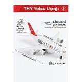 Türk Hava Yolları Thy Metal Oyuncak Uçak Çek Bırak Die-Cast Yolcu Uçağı Maketi 23 Cm