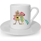 Türk Kahvesi Fincanı Aile Anneler Günü Yaz Tatil Seyahat - 001-Renkli - 50 ml