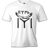 Türk Kayı Boyu Bayrak - Logo Beyaz Erkek Tshirt