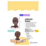 Türk Malı Labirent Robot Dc Motorlu Ahşap Oyuncak Stem-A Set Çocuklar Için Boyanabilir Maket