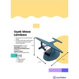 Türk Malı Uçak Masa Lambası Ahşap Oyuncak Stem-A Eğitim Seti Çocuklar Için Boyanabilir Maket