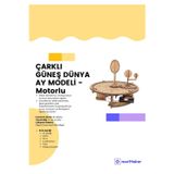 TÜRK MALIÇarklı Dünya Güneş Ay modeli motorlu STEM-A Set Çocuklar için Boyanabilir Maket