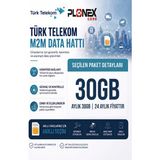 Türk Telekom M2M Data Hattı - 2 Yıllık Kullanım - Araç Takip, Alarm, Kamera ve Pos Cihazı Uyumlu M2M Sım Kart - 30GB