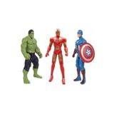 Turkafone Hulk Ironman Captan Amerika Figür Oyuncak 3 Adet 11.5 Cm