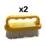 Türkay 2'li Türkay 13.5X7X4 cm Polietilen Kesme Tahtası Kesim Levhası Temizleme Fırçası 1862 - Sarı