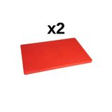 Türkay 2'li Türkay 40x25x2 cm Polietilen Kesme Tahtası Kesim Levhası 4719