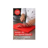 Türkay Polietilen Kesme Tahtası, Extra Sert Kesim Levhası Kırmızı 30x50x2 cm