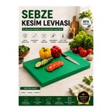 Türkay Polietilen Kesme Tahtası Yeşil Renk Gönderilir. 60x40x2 cm