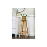 Türkay Tabure Ahşap 80 cm Akça Renk